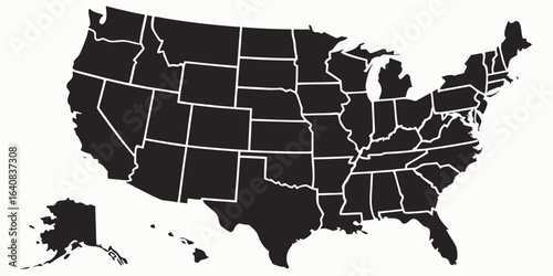 United States Map Illustration