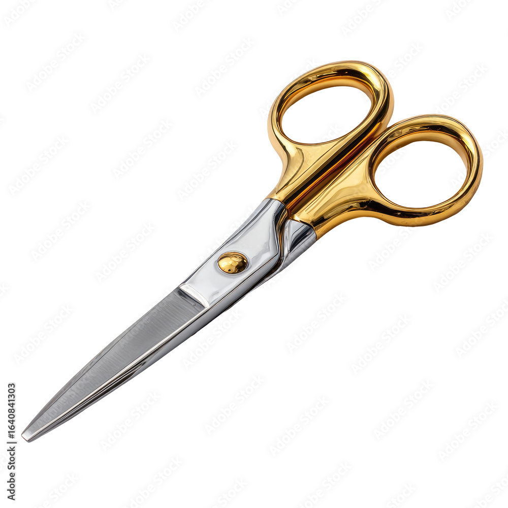 Gold-handled, stainless steel scissors Gold-handled, stainless steel scissors