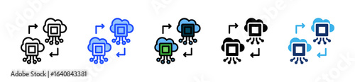 Digital Twin Icon Collection With Multiple Styles