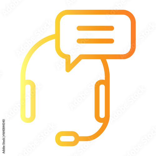support Line Gradient Icon