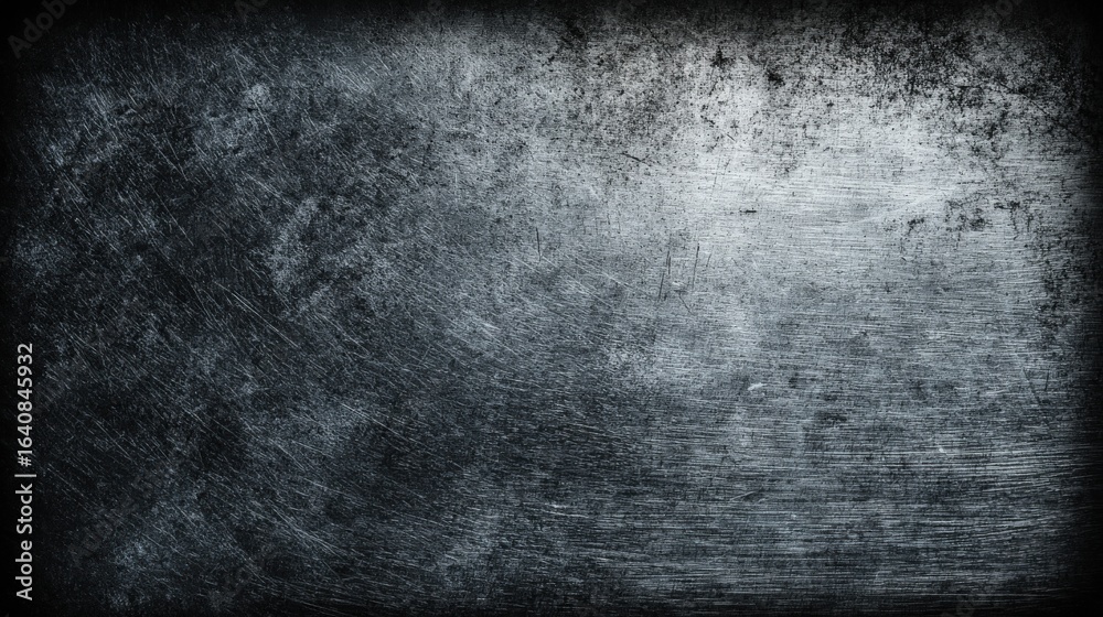 Obraz premium Distressed Dark Metal Texture Background with Scratches and Grunge for Industrial Design and Overlay Effects