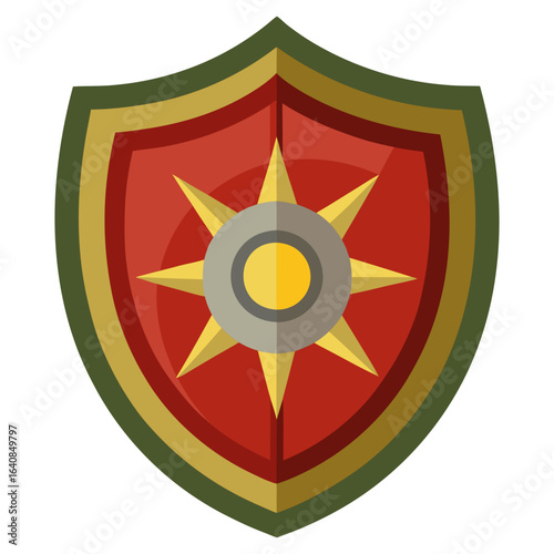 A heraldic shield, no background vector file.