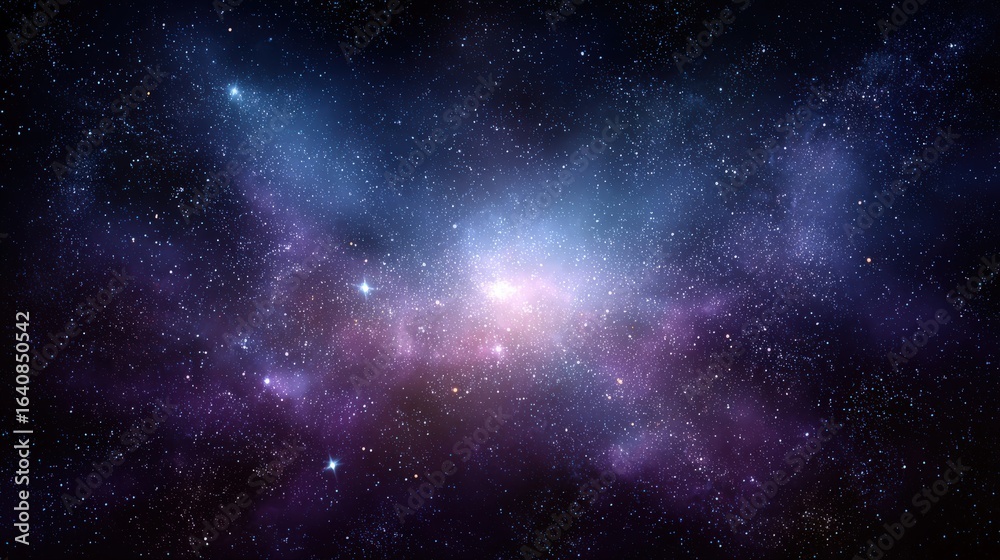 Obraz premium Vibrant Cosmic Nebula Clouds and Stars: A Stunning Space Galaxy Scene for Backgrounds