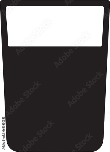 Silhouette of a whiskey glass, symbolizing spirits, bar, drink, celebration, and classic beverage.