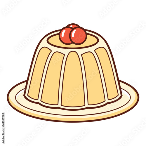 Pudding Icon  Fresh Bread, Pastry, and Cake Illustration Pack