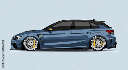 Stylish customized car illustration
