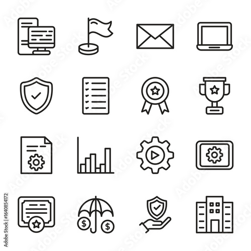 Business icon Vector outline icon set 5