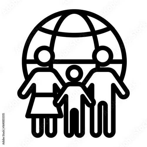 family migration Line Icon