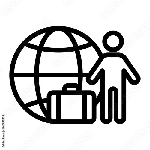 migrant Line Icon