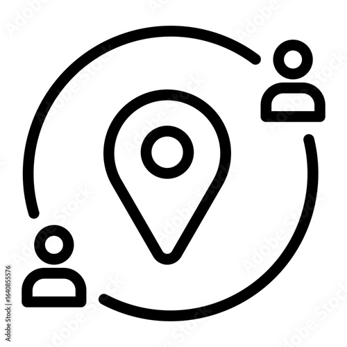 resettlement Line Icon