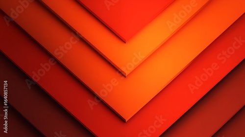 Abstract geometric background with orange and red triangles and chevron shapes
