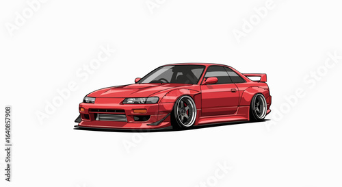 Red sports car illustration
