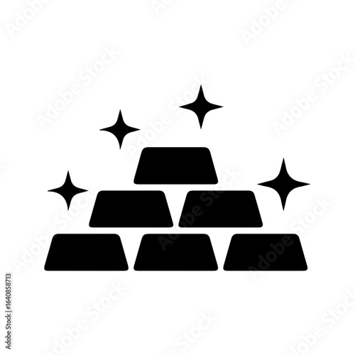 Bars fortune gold glyph icon