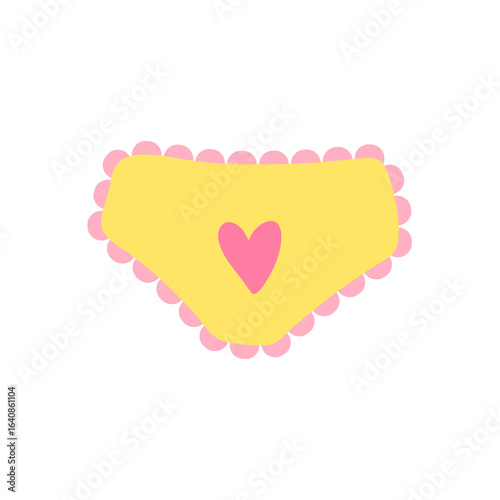 Cute kids Underwear Clothing Design. Cartoon Vector Illustration
