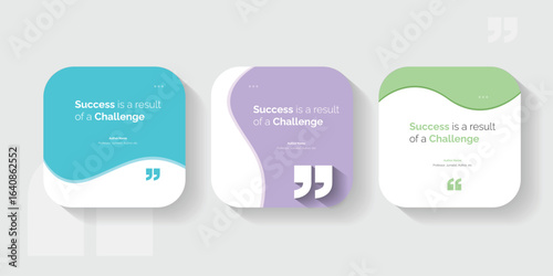 Set Bubble testimonial banner, quote, infographic. Social media post template designs for quotes. Empty speech bubbles, quote bubbles and text box
