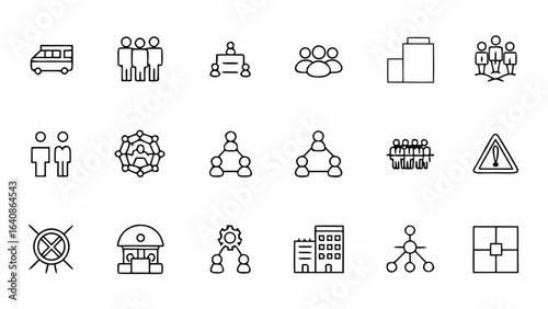 Population Density & Overcrowding Icons – Bold Concept Vector Pack