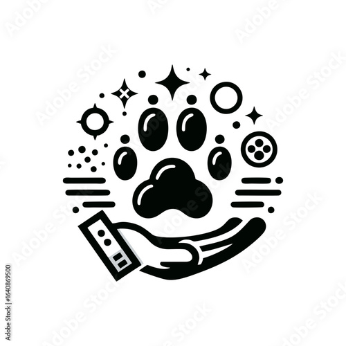 Dog paw for pet services