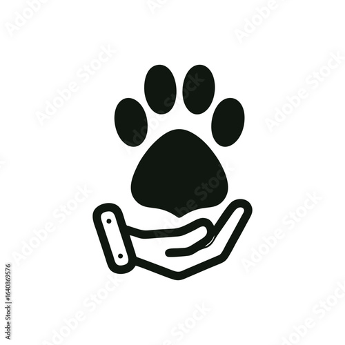 Dog paw for pet services