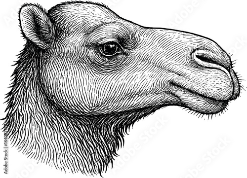 Camel Head vector silhouette design for T-Shirt