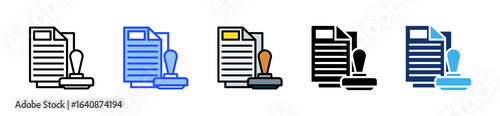 Legal Document Icon Collection With Multiple Styles