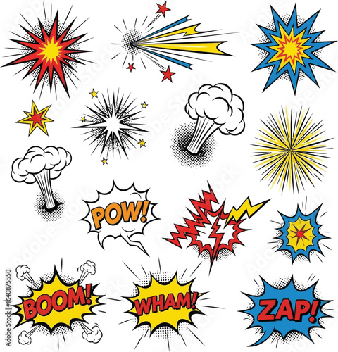 Comic Book Sound Effects and Action Graphics Collection.