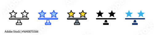 Compare Ratings Icon Collection With Multiple Styles