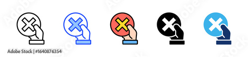 Negative Review Impact Icon Collection With Multiple Styles