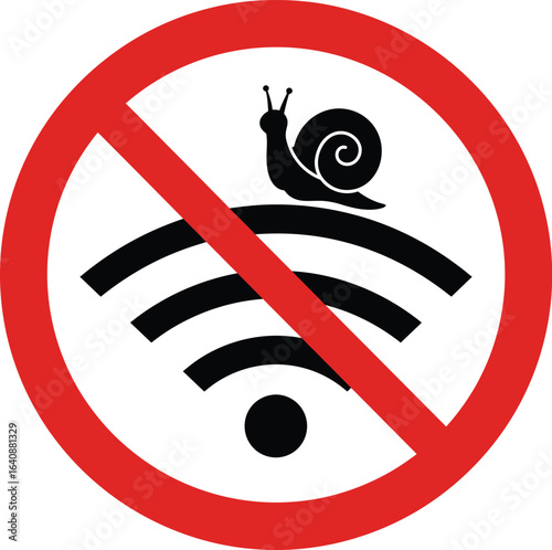 Say goodbye to slow Wi-Fi with this clear symbol representing no lagging internet connection
