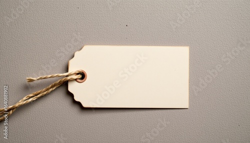 blank name card mockup with shadow stripe, flat lay