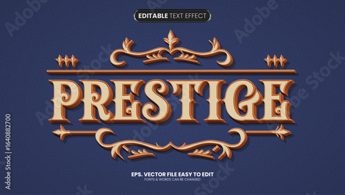 Editable text style effect - Prestige text style theme