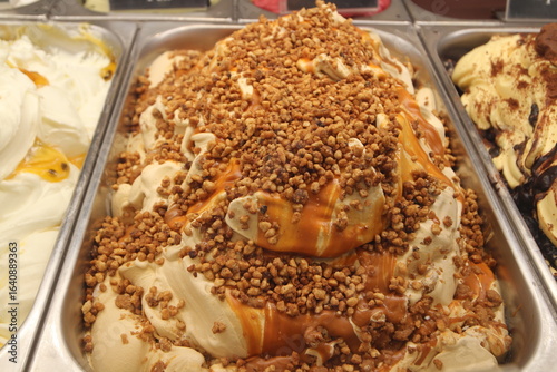 Gelato vitrine in Venice, Italy