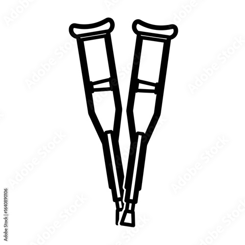 Medical IV Drip Stand Line Icon