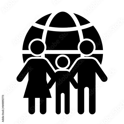 family migration Solid icon