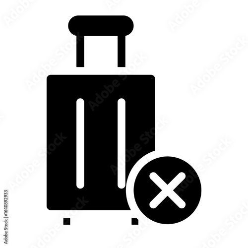 suitcase denied Solid icon