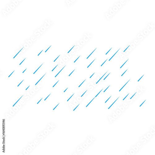Rain seamless pattern. Falling drops of water. Vector illustration