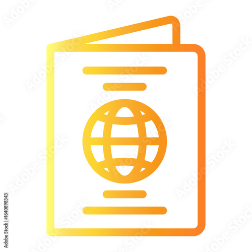 pasport Line Gradient Icon