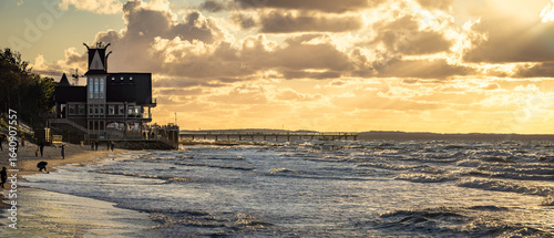 Fototapeta Naklejka Na Ścianę i Meble -  panorama of the Baltic Sea in the suburbs of Zelenogradsk
