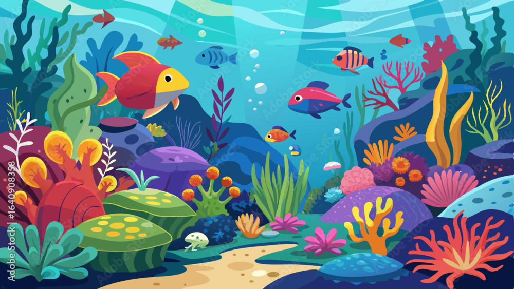 Obraz premium colorful underwater scene showcasing