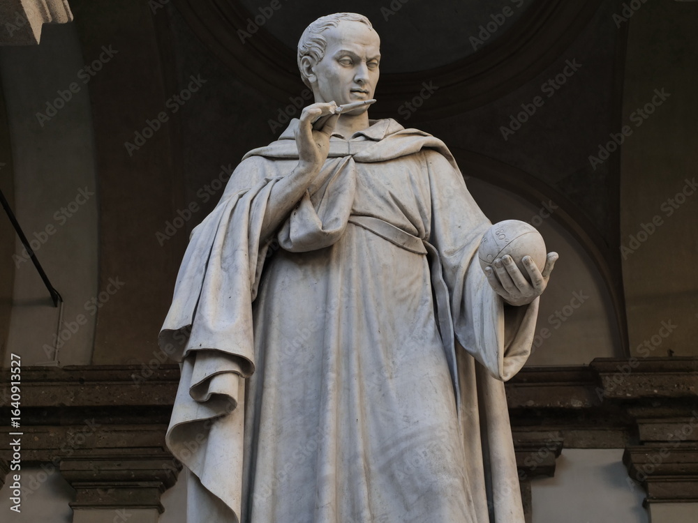 Naklejka premium Statue of Bonaventura Cavalieri, Milan, Lombardy, Italy.