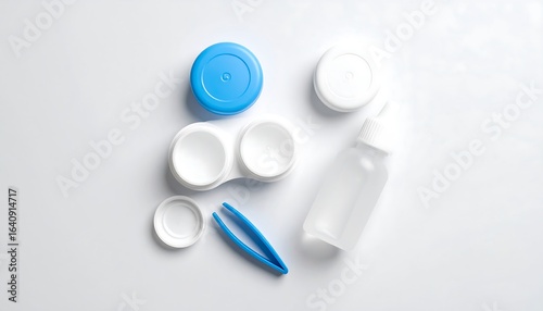 Contact lens care supplies on a white surface (2)