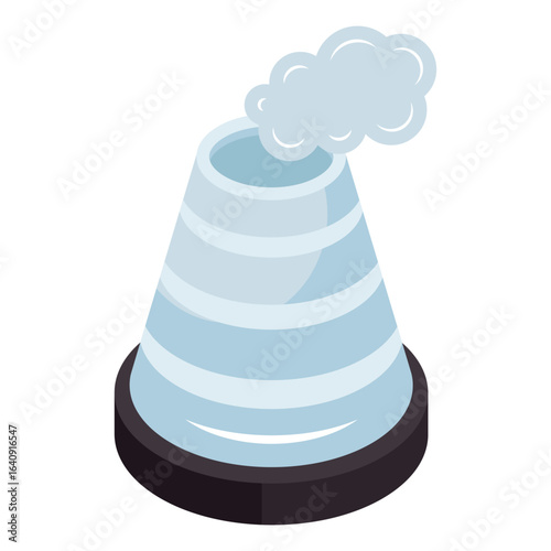A trendy design icon of chimney