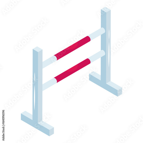 Trendy vector design of equestrian fence