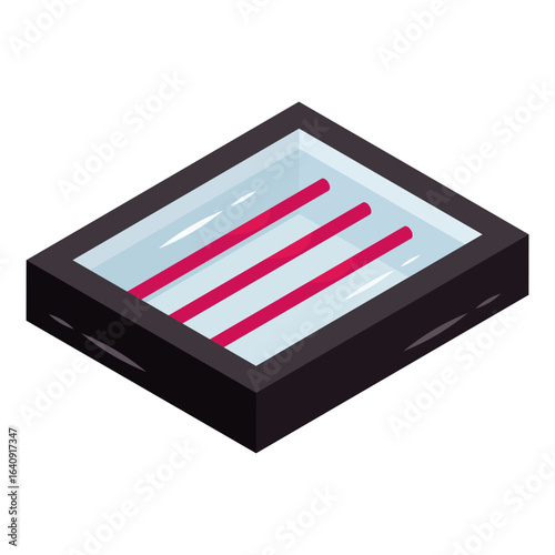An icon design of matchbox