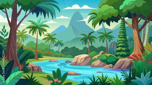 tropical jungle background
