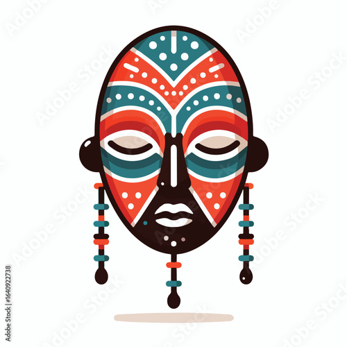 Traditional African mask icon