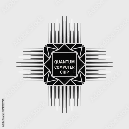 Discover the future of computing with a sleek, modern quantum computer chip graphic, symbolizing innovation and advanced technology for cutting-edge projects.