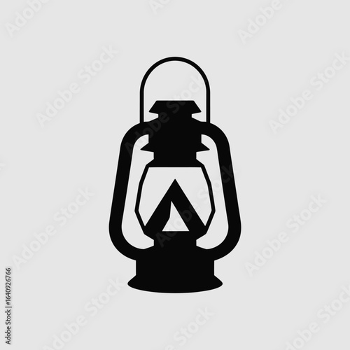 Classic kerosene lantern icon providing dependable illumination for camping adventures, emergency preparedness, and rustic decor projects