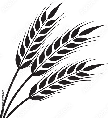 Stylized wheat stalks harvest icon