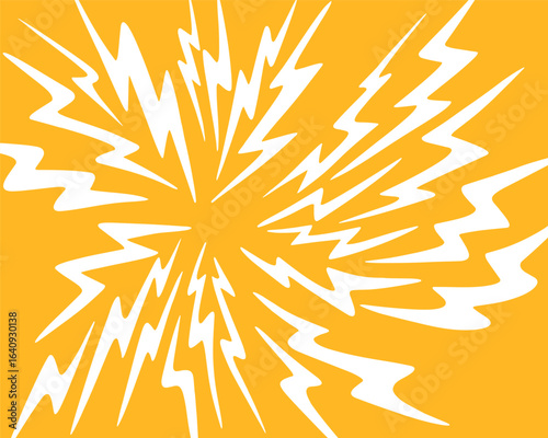 Explosion splash effect bolt cartoon element mess line background editable