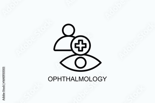 Ophthalmology Icon Or Logo Isolated Vector Illustration
